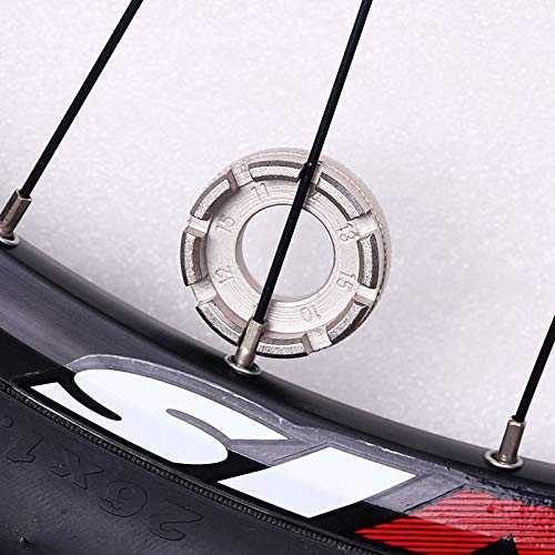 Bicycle Spoke Nipple Wrench 8 Way Groove Bike Wheel Rim Adjuster Spanner Galvanized Repair Service Tool Key - Thumbnail 5