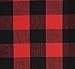Urban Villa Buffalo Checks Kitchen Towels Set of 6 - Red/Black - 20x30 Inches - 100% Cotton - Highly Absorbent - Premium Quality - Ultra Soft - Mitered Corners