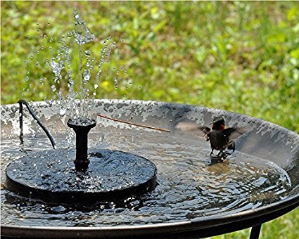 Solar Fountain Pump, Free Standing 1.4W Bird Bath Fountain Pump for Garden and Patio, Solar Panel Kit Water Pump (de1) - Thumbnail 5