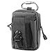 Tactical Molle EDC Pouch Compact 1000D Multipurpose Utility Gadget Belt Waist Bag with Cell Phone Holster Holder (Silver)