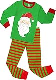 Girls Santa Christmas Pajamas For Boys Cotton Clothes Kids Pjs Toddler Sleepwear Pants Set