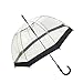 SMATI Stick Birdcage Clear Umbrella Bubble Transparent - Automatic Open (Lady Woman)