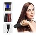 INTEY Hair Straightening Brush，Electric Straightener Hair Brush with Auto Shut Off, Anion Hair Care and Temperature Lock Function, Black