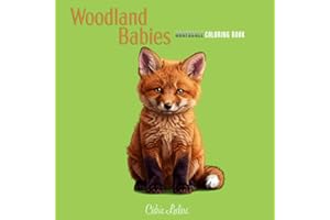 Woodland Babies: A Grayscale Coloring Book: 25 Realistic Greyscale Portraits for Adults: A Shaded Coloring Experience with Ba