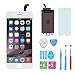 HXSZ LCD Display Touch Screen Replacement Digitizer Frame Assembly Full Set with Free Tools and Professional Glass Screen Protector for iPhone 6 / 4.7 inch (White) 1 pack