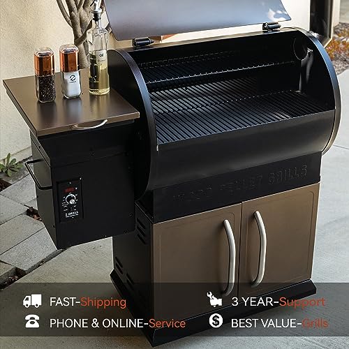 Z GRILLS Wood Pellet Grill Smoker with PID Control, Rain Cover, 700 sq