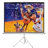 PERLESMITH 100 Inch Projector Screen with Stand Portable for Outdoor Indoor - 4:3 Pull up Foldable Height Adjustable Wrinkle-Free Projection Screen Tripod for Movie, Home Theater, Gaming, Office