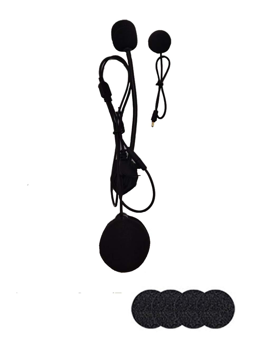 MAXTO Helmet Bluetooth Headset Headphone Accessory with Soft & Hard mic fit M3 M2 M2C MX1 M2S
