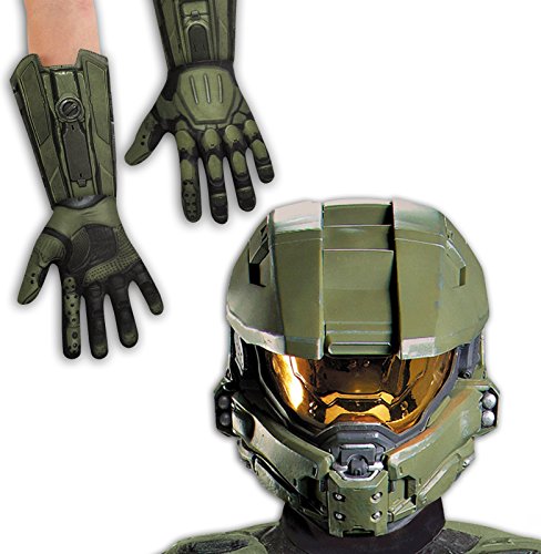 Halo: Master Chief Adult Costume Full Helmet and Gloves Bundle