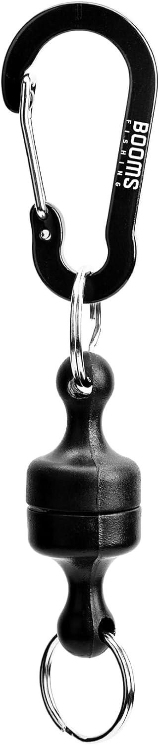 Booms Fishing MRC Magnetic Net Release for Fly Fishing, Magnetic Quick Release Keychain, Fly Fishing Net Holder with Carabiner