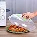 Microwave Cover for Food, Clear Microwave Plate Cover Dish Cover for Microwave Oven Cooking Splatter Guard Lid Anti-Splatter with Steam Vents,BPA-Free,Large 11.5 Inches