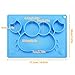 Baby Placemat,Charminer Kids Suction Plates Portable Toddler Bowls, Silicone Non Slip Mats for Baby Led Weaning Cute Animal Shape