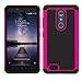 ZTE Zmax Pro Case, NOKEA [Shock Absorption] Drop Protection Hybrid Dual Layer Armor Defender [Anti-Slip] [Scratch Impact Resistant] Protective Case Cover for ZTE Zmax Pro / Carry Z981 (Rose)
