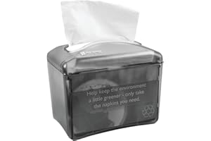 San Jamar H4003 Venue Table Top Interfold Napkin Dispenser, 200 Capacity, Black Pearl