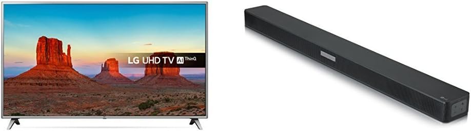 LG 75UK6500PLA 75-Inch UHD 4K HDR Smart LED TV with Freeview Play - Steel Silver/Black (2018 Model) with LG SK5 Soundbar#:75 Inch TV with Soundbar Zdięcje produktu