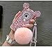 iPhone 8 Plus Mouse Ears Case,iPhone 8 Plus Rabbit Fur Ball Case,Luxury Chrome Bling Glitter Mouse Ears Rabbit Fur Ball Phone Case Cover For iPhone 8 Plus 5.5 inch (pink)