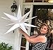 Elf Logic - Large White Moravian Star 2018 New & Improved Hanging Outdoor Christmas Star Light, Holiday Decoration, Porch Light, 3D Fixture, Advent Star (31 Inch - Assembly Required)