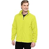 AFC Men’s Lightweight Windbreaker With Hood Water Resistant Lg to 6x Big & Tall (US, Alpha, 3X-Large, Regular, Tall, Lime)