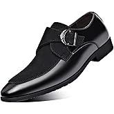 TBDZBXT Men's Suede Patent Leather Dress Shoes Business Formal Derby Fashion Oxford Tuxedo Shoes