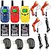 Qianghong Rechargeable Walkie Talkies for Kids Included Li-ion Battery and Charger (Red&Yellow&Blue)