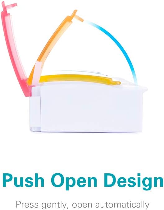 AM PM Weekly 7 Day Pill Organizer, Sukuos Large Daily Pill Cases Pill Box with Easy Push Button Design for Pills/Vitamin/Fish Oil/Supplements (Rainbow): Health & Personal Care