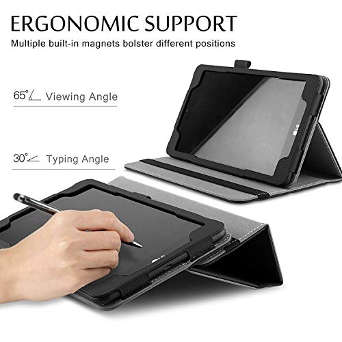 IVSO LG G Pad F2 8.0 Sprint (LK460) Tablet Case with Keyboard - Detachable Wireless Keyboard Front Prop Stand Case for LG GPad F2 8.0 Sprint Model LK460 8-Inch Android Tablet 2017 Release (Black) - Thumbnail 5