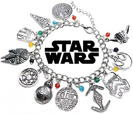 Star Wars Movie Theme Multi Charms Jewelry Bracelets Multiple Colored Beads Charm by Family Brands