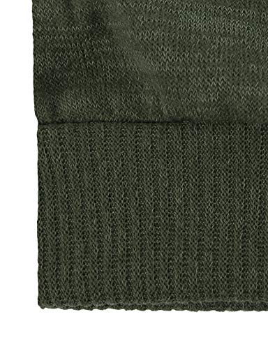 Ohoo Mens Slim Fit Casual V-Neck Knit Vest/DCV010-KHAKI-L