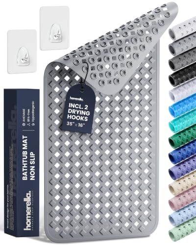 homerella Bathtub Mat Non Slip 35x16 Shower Mat Non Slip Anti Mold