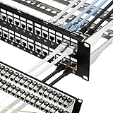 Rapink Patch Panel 48 Port Cat6A with Inline
