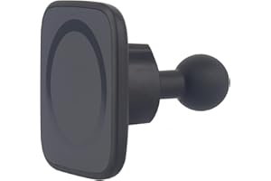 Rigdance Magnetic Cell Phone Holder Base with 20mm Ball for MagSafe iPhone 16 15 14 13 12 Series, Compatible with Bulletpoint Mounting Solutions (Square)