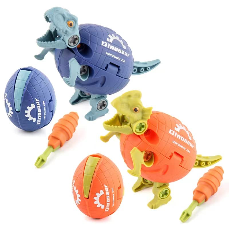 Pauplian 4Pcs Dinosaur Eggs Transformer Assembly Deformation Eggs
