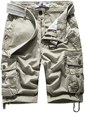 Women's Cotton Relaxed Fit Casual Multi-Pocket Bermuda Cargo Shorts