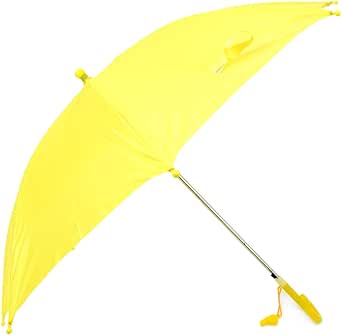 BG Children's Kid's Auto Open Lightweight Umbrella with Novelty Whistle (Yellow)
