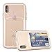 for iPhone Xs Max Slim Fit Clear TPU Gel Shockproof Case Cover for iPhone Xs Max with Card Holder (Transparent)