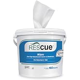 REScue One-Step Disinfectant Cleaner &amp; Deodorizer Wipes for Vet Use &ndash; Cleaner for Kennels, Litter Boxes, Vet Offices, Pet Grooming Surfaces &ndash; Extra Large, 160-Count Wipes Bucket (1 Pack)