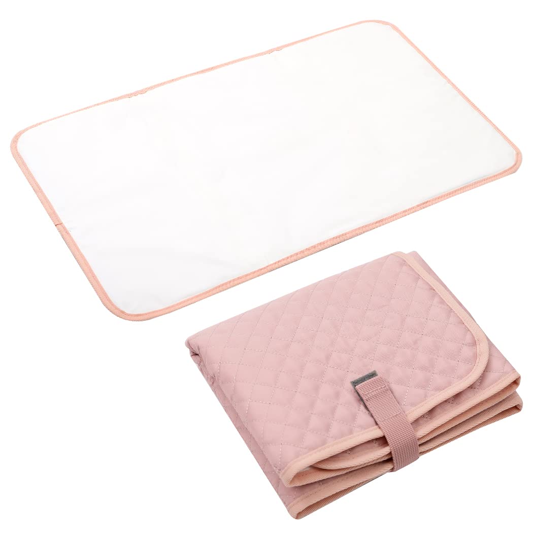 Lekebaby Foldable Baby Change Mat - Travel Portable, Quilted Pink (MY-0006PK02UKEY)