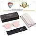 SOJOS Fashion Cateye Sunglasses for Women Oversized Flat Mirrored Lens SJ1055 with Thin Gold Frame/Pink Mirrored Lens