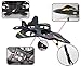 F22 Remote Control Fighter Jet Plane, 4 Channel Quad Copter with 3-Axis Gyro Technology, Black