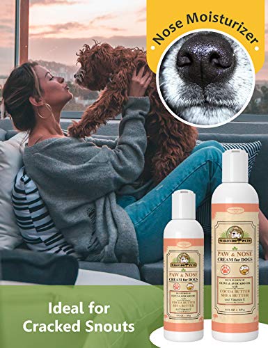 Dog Paw Balm Moisturizer. Natural Non Wax Snout Soother for Dogs, Protection Cream for Winter Snow and Summer Heat. Dog Nose Balm Preferred by Mushers, the Ideal Paws Lotion Complement for Dog Booties