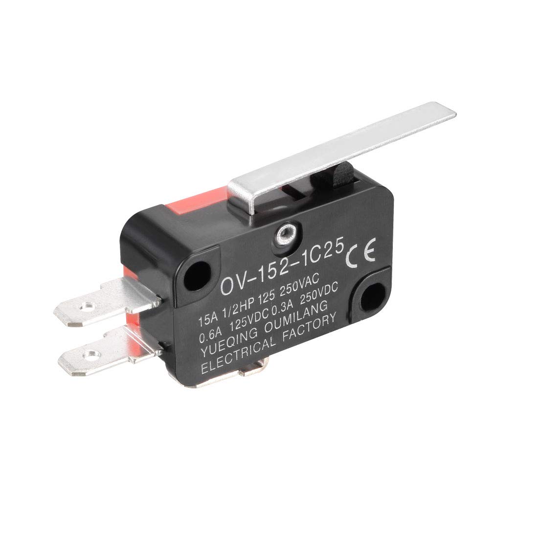 Photo 1 of uxcell OV-152-1C25 15A 125/250VAC SPDT NO NC 3 Terminals Hinge Lever Type Miniature Micro Switch