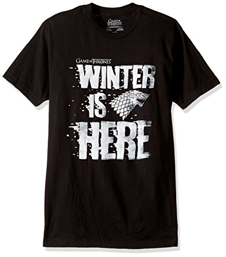 HBO Game Of Thrones Men s Winter is Here T-Shirt, Black, Large