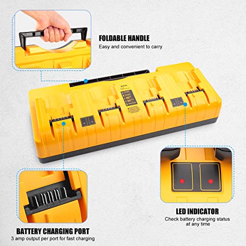 Bakipante 4Port DCB104 Replacement for Dewalt Battery Charger DCB102