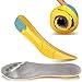 Shoe Insole Insert Orthotic Memory Foam Insoles Shock Absorption and Cushioning Suitable Chronic Daily Sports Unisex Insoles (Yellow, Men's(8-13 US)/Women's(10-15 US)