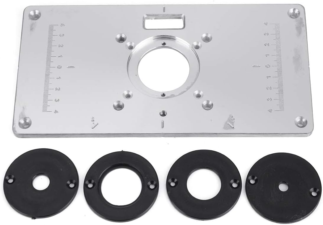 Wanrane Router Table Insert Plate,Multifunctional Aluminium Alloy Router Table Insert Plate For Makita 700C Woodworking