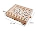 Topwon Wood Labyrinth Table Maze/Balance Board Table Maze Solitaire Game for Kids and Adults - Large - Great Gift