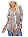 Lollipop's Women's Geometric Print Drape Front Knit Cardigan