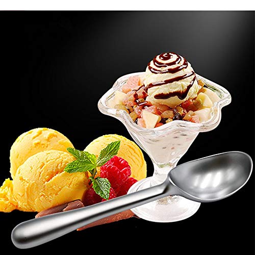 JSDOIN Ice Cream Scoop with Chisel-Shaped Tip, Non-Slip Easy to Grip Handle, Solid Stainless Steel for Soft or Hard Ice Cream - Dishwasher Safe