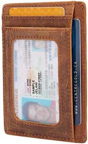 Small RFID Blocking Minimalist Slim Credit Card Holder Pocket Wallets for Men Women