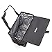 iKross Hanging Car Trash Can with Leakproof Bag, Lid, Backseat Strap, Side Pockets, Auto Storage Organizer for Travel, Road Trip - Black